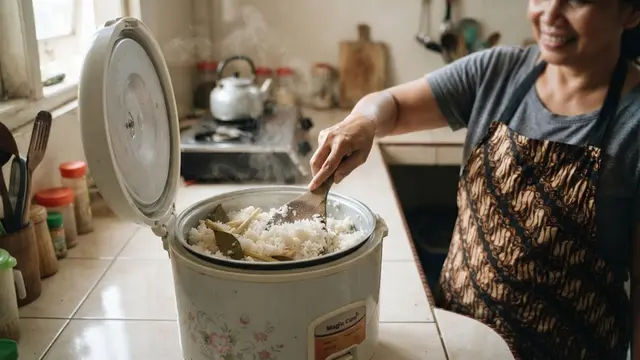 Membuat Nasi Uduk Sederhana Magic Com