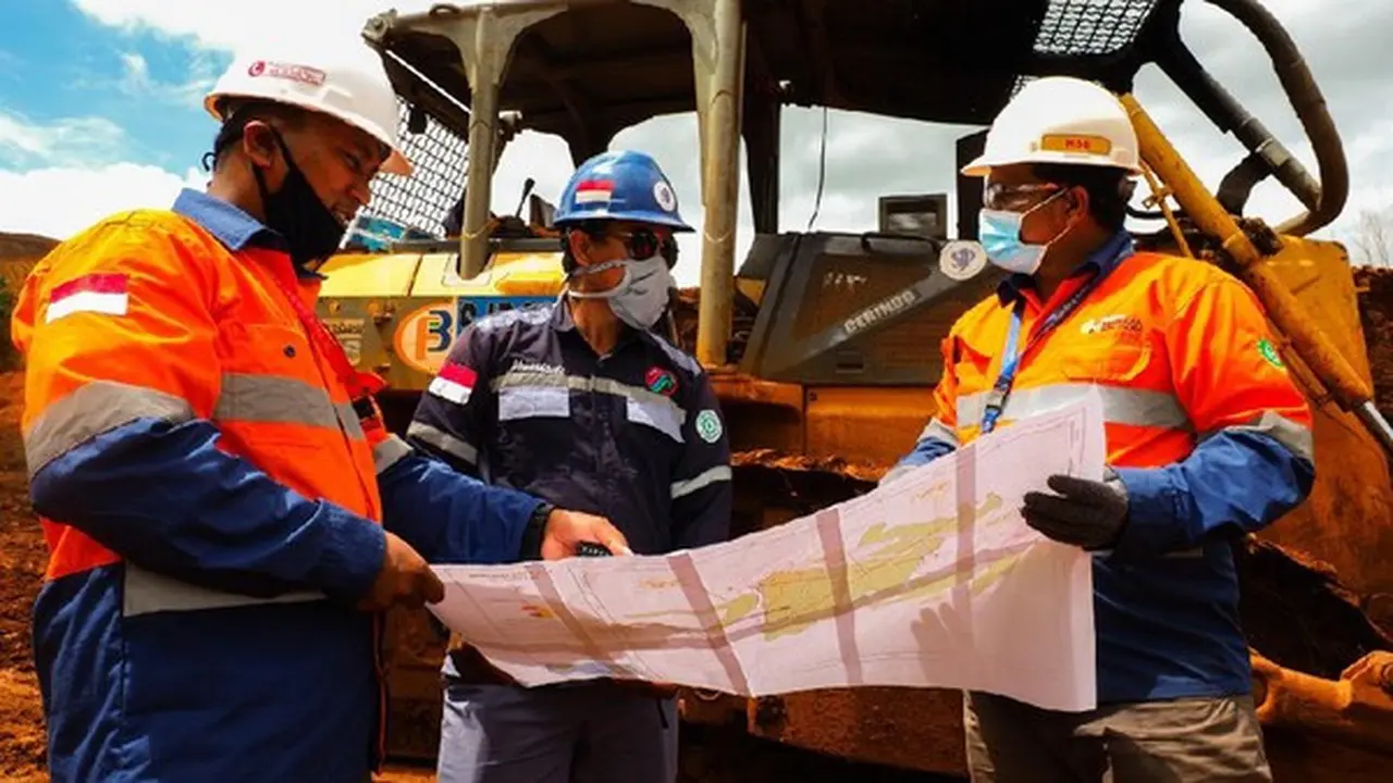Proyek Pembangunan Pabrik RKEF dan HPAL yang ditargetkan mulai beroperasi dan rampung pada 2024. Perusahaan terus menggenjot pembangunan infrastruktur strategis di lokasi smelter. (Liputan6.com/dok.CNI)