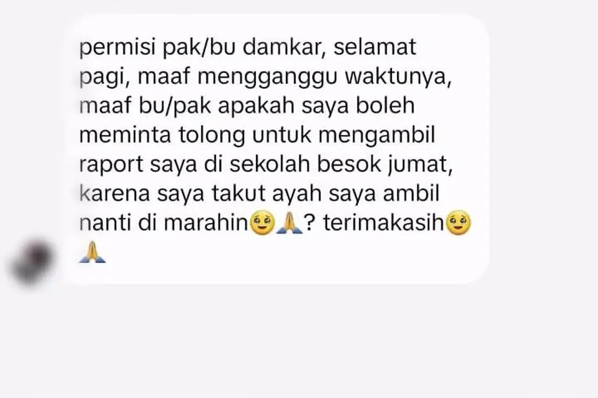 Takut Dimarahi Sang Ayah, Anak Sekolah Ini Hubungi Damkar untuk Ambil Rapornya di Sekolah