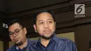 Terpidana korupsi e-KTP, Setya Novanto bersiap menjadi saksi dalam kasus dugaan suap proyek PLTU Riau-1 dengan terdakwa, Sofyan Basir yang juga mantan Dirut PLN di Pengadilan Tipikor, Jakarta, Senin (12/8/2019). Sidang beragendakan mendengar keterangan saksi. (Liputan6.com/Helmi Fithriansyah)