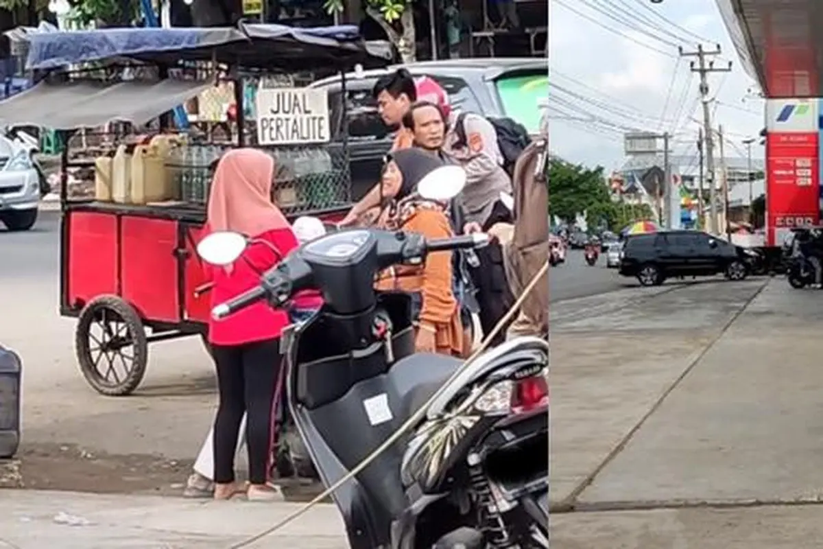 Penjual bensin eceran (TikTok/@randypryg26_)