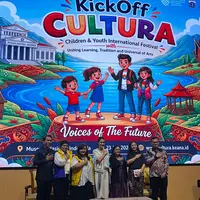 Peluncuran Children & Youth International Festival (CULTURA) 2027 mengusung tema "Voices of the Future" di Museum Nasional Indonesia, Jakarta, Kamis (23/7/2026). (Liputan6.com/Alfareza Ramadhani)