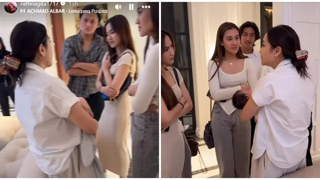 6 Potret Artis Nobar Indonesia Vs Uzbekistan di Rumah Raffi Ahmad, Bertemu Baby Lily