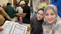 Potret Fitri Carlina di momen tahlilan Stevie Agnecya (sumber: Instagram/fitricarlina)