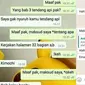 Chat salah ketik (Sumber: Instagram/kocak_bareng2)