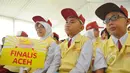 Raut wajah para peserta kompetisi Dokter Kecil-Mahir Gizi saat menunggu pengumuman pemenang, Jakarta, Jumat (20/3/2015). (Liputan6.com/Herman Zakharia)