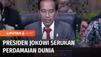 Di hadapan para pemimpin negara anggota G20, Presiden Joko Widodo kembali menyerukan agar perang segera dihentikan. Jokowi menegaskan, situasi perang akan mempertaruhkan pemulihan ekonomi dunia disamping menyengsarakan rakyat.