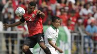 Gelandang Timnas Indonesia U-22, Febri Hariyadi, saat pertandingan melawan Timor Leste di Stadion MPS, Selangor, Minggu (20/8/2017). Indonesia sementara Unggul 1-0 atas Timor Leste. (Bola.com/Vitalis Yogi Trisna)