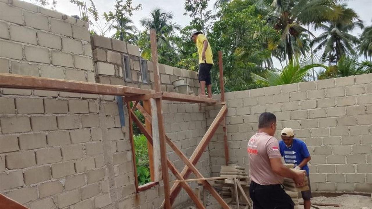 Brimob Sumut Bangun Rumah Swadaya, Wujud Komitmen Polri Pulihkan Tapanuli Selatan