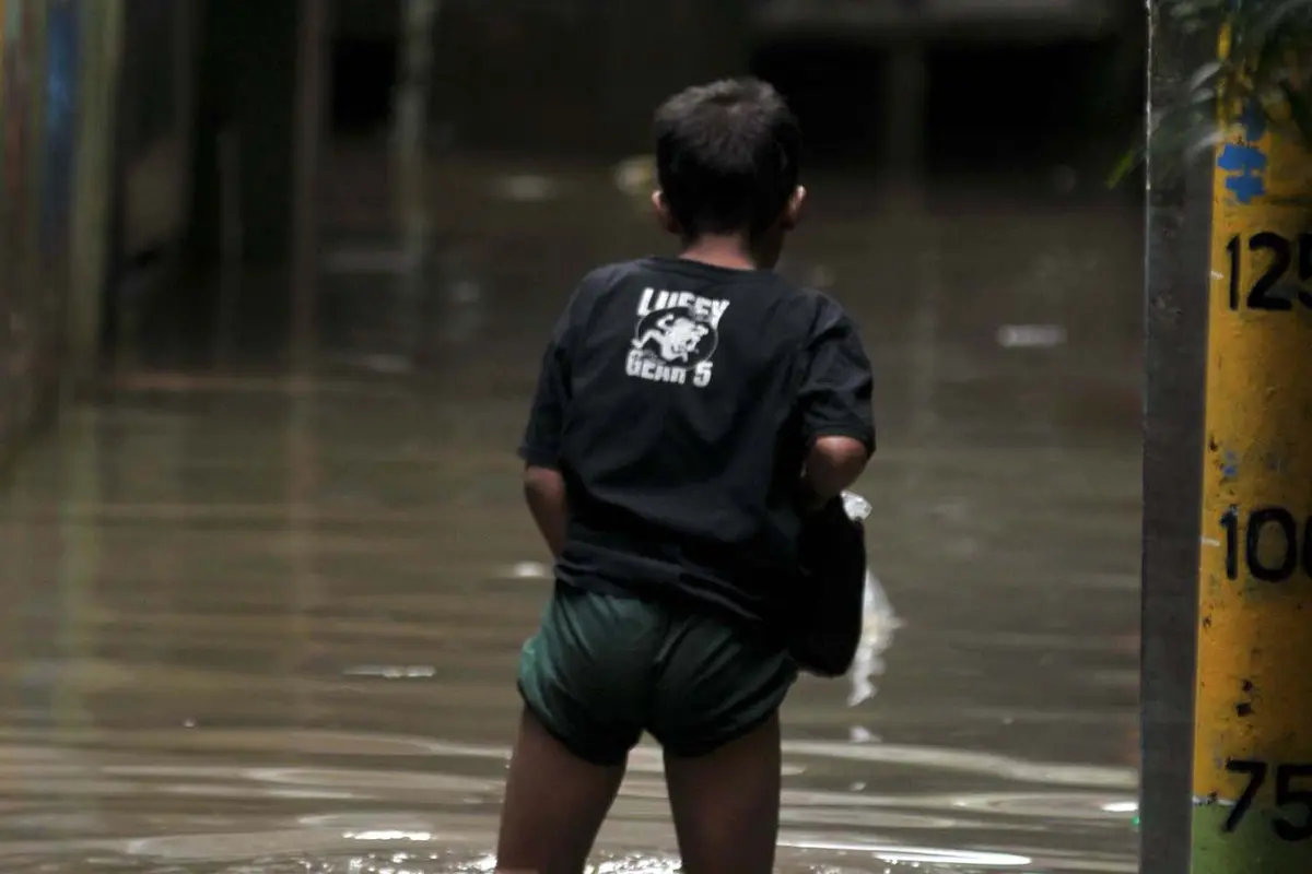 Permukiman Warga di Kebon Pala Jakarta Timur Terendam Luapan Kali Ciliwung