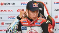 6. Takaaki Nakagami (LCR Honda IDEMITSU) - Pembalap asal Jepang ini finis di posisi ke tujuh balapan MotoGP Styria 2020. Hasil tersebut membuatnya menempati posisi enam klasemen sementara dengan 46 poin. (AFP/Joe Klamar)