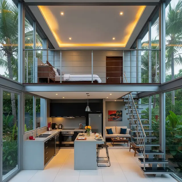 9 Model Rumah Mezzanine Kekinian dengan Dapur Open Space, Maksimalkan Lahan