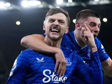 Everton berhasil melanjutkan tren positif dalam laga lanjutan Liga Inggris 2025/2026 saat menjamu Burnley di Hill Dickinson Stadium, Liverpool, Inggris, Selasa (03/03/2026). (AP Photo/PA/Peter Byrne)