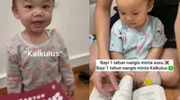 5 Video Viral Kenkulus Belajar Kalkulus, Bayi Cerdas yang Disebut Reinkarnasi Einstein (TikTok/imchika21)