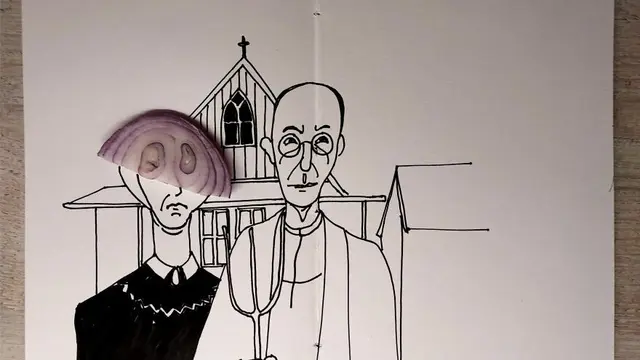 6 Karya Sederhana Ini Unik, Padukan Gambar dan Irisan Bawang Merah