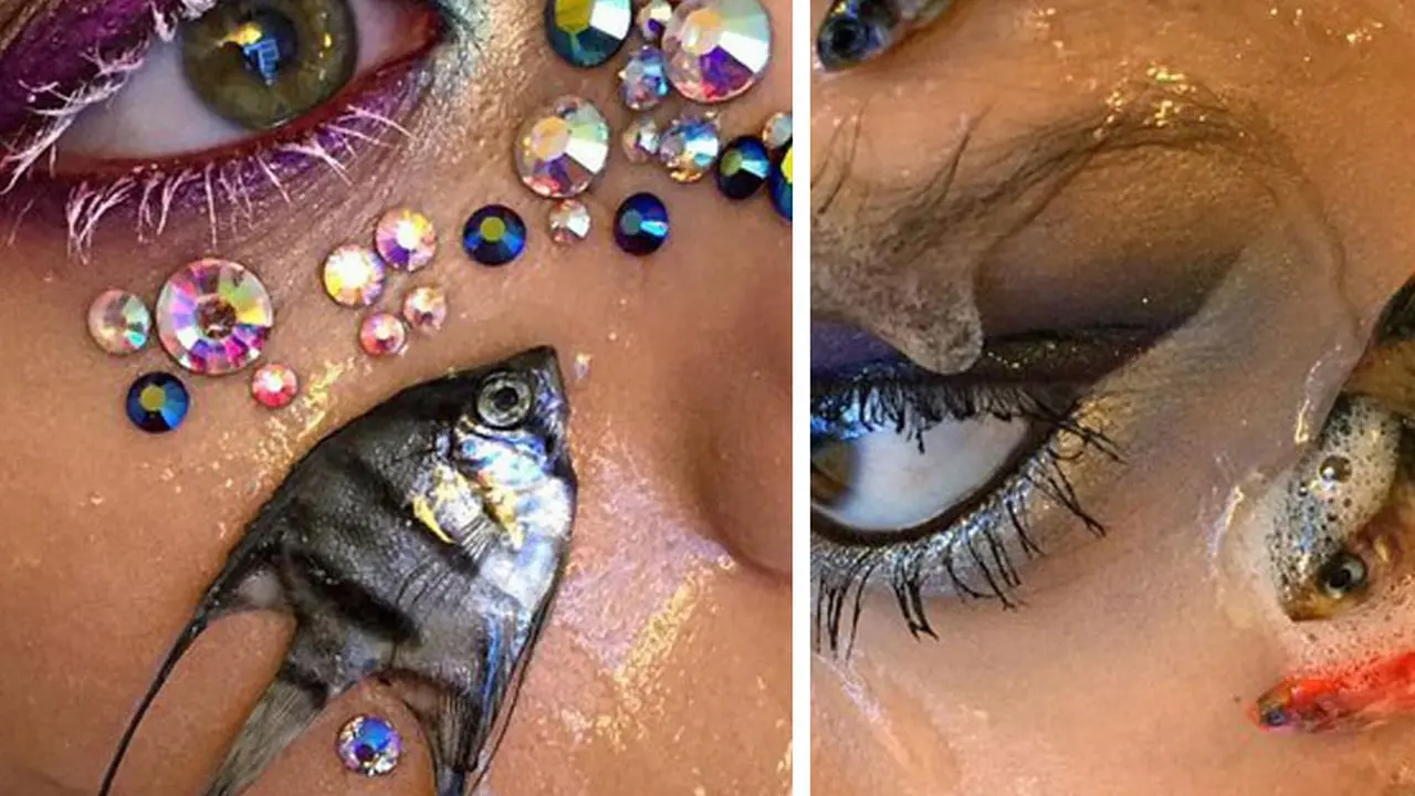 Pakai Ikan Mati untuk Aksesori, Makeup Artist Ini Dikecam Keras