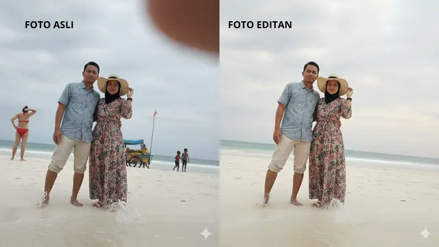 Prompt Gemini AI agar Foto Liburan Terlihat Sepi dan Estetik (Foto: Gemini AI)