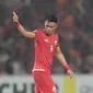 Pemain Persija Jakarta, Maman Abdurahman saat melawan Tampines Rovers pada laga Piala AFC 2018 di Stadion Utama GBK, Senayan, Jakarta (28/2/2018). Persija menang 4-1. (Bola.com/Nick Hanoatubun)