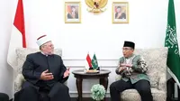 Wakil Hakim Agung Palestina Mohammed Abdalhafez Yousef Azzam, akhir pekan ini, berkunjung ke Kantor Pengurus Besar Nahdlatul Ulama, Jalan Kramat Raya 164, Jakarta (PBNU).