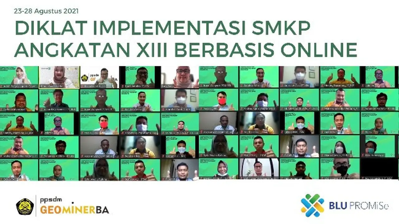 Peserta  Diklat Implementasi SMKP Mineral dan Batubara angkatan ke XIII.
