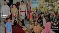 Potret tingkah kocak Panembahan Al Nahyan di momen pernikahan Kaesang-Erina. (Sumber: TikTok/bobbynasution_)