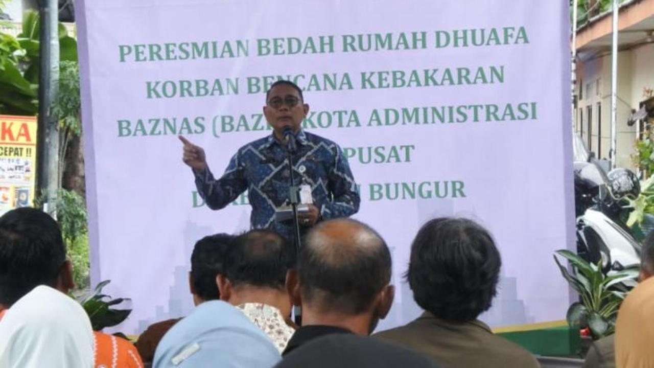 Pemkot Jakpus dan Baznas Bazis Resmikan Program Bedah Rumah untuk Korban Kebakaran