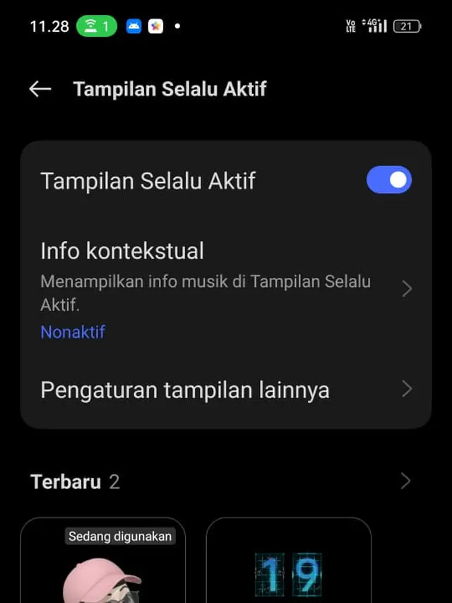 Kamu bisa mengatur Omoji yang dibuat sebagai wallpaper always on display