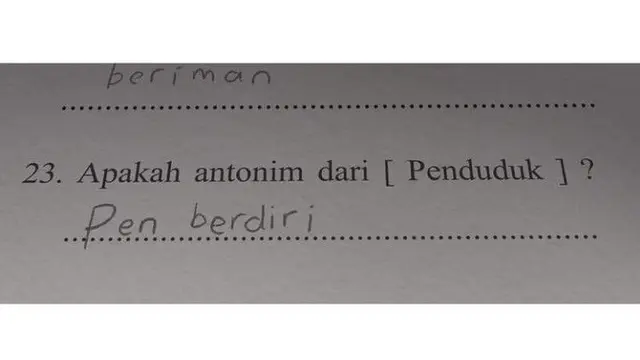Jawaban Polos Ujian Sekolah