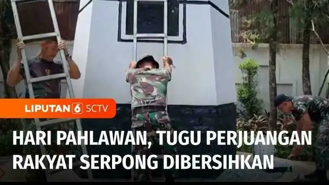 Dalam rangka memperingati Hari Pahlawan, sejumlah personel TNI-Polri membersihkan Tugu Perjuangan Rakyat Serpong. Tugu Perjuangan ini merupakan bentuk penghormatan bagi para pejuang yang mempertahankan kemerdekaan.