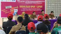 Diskominfo Kaltim mensosialisasikan kanal aduan terintegrasi SP4N-Lapor ke masyarakat di kawasan sekitar Ibu Kota Nusantara.