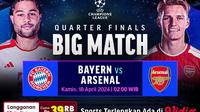 Siaran Langsung Liga Champions: Bayern Vs Arsenal di Vidio (Sumber: dok. vidio.com)