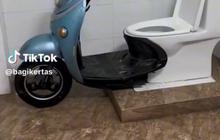 Nyeleneh Banget, Begini Penampakan Kloset Model Motor yang Bikin Heran Netizen