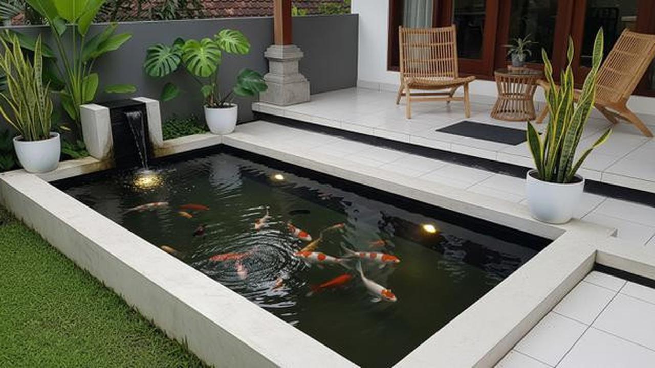 8 Model Kolam Ikan Minimalis Lahan 2x3 Meter Mudah Dirawat, Cocok Jadi Hiasan Teras