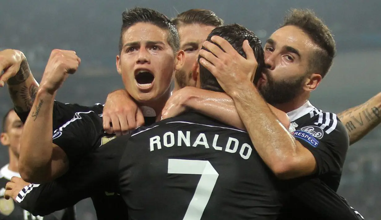 Bagi Ronaldo, itu adalah golnya yang ke-76 di Liga Champions serta yang kesembilan di musim ini. (AFP PHOTO/MARCO BERTORELLO) 