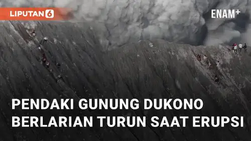 VIDEO: Pendaki Gunung Berlarian Turun saat Gunung Dukono Erupsi di Halmahera Utara