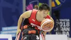 Pebasket Indonesia, Donald Santoso, saat melawan Thailand pada Asian Para Games di Hall Basket, Jakarta, Rabu (10/10/2018). Indonesia kalah 10-62 dari Thailand. (Bola.com/M Iqbal Ichsan)