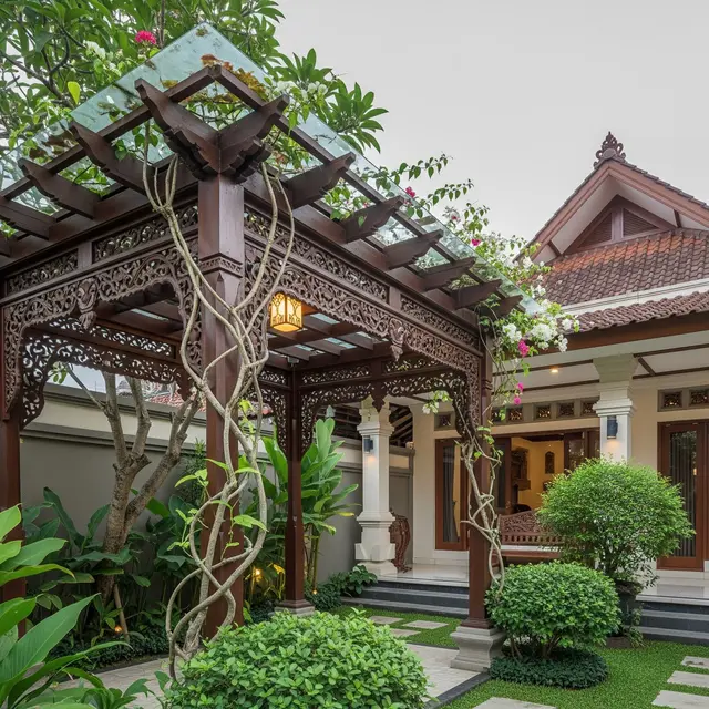 Model Pergola Kayu untuk Halaman Belakang