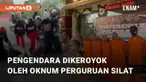 Seorang pengendara motor menjadi korban pengeroyokan. Pengeroyokan dilakukan oleh oknum perguruan silat di Kabupaten Tuban, Minggu (21/1/2024)
