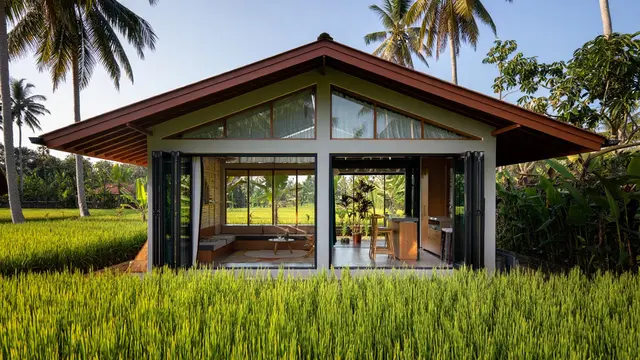Rumah Pedesaan Atap Miring Satu Arah (Foto: Reve.com)