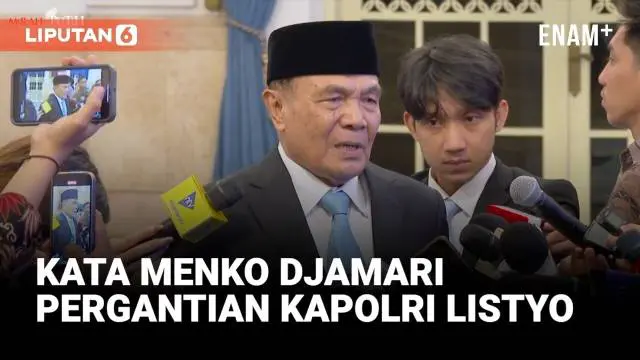 Reaksi Menko Polkam Jenderal TNI Djamari Ditanya Pergantian Kapolri Listyo