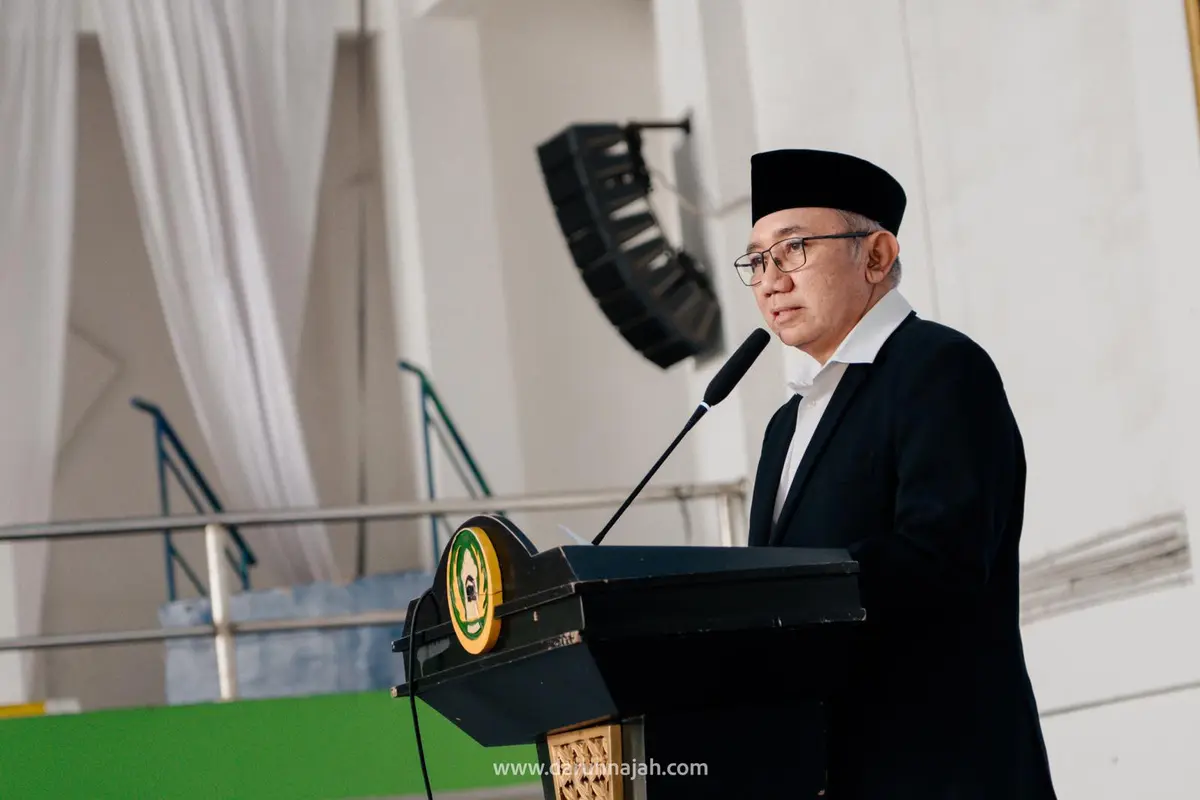 Pimpinan Pesantren Darunnajah KH Sofwan Manaf mengapresiasi dan berterimakasih kepada para alumni yang telah hadir. (Istimewa)