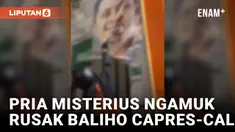 Orang Tak Dikenal Rusak Baliho Capres dan Caleg di Makassar