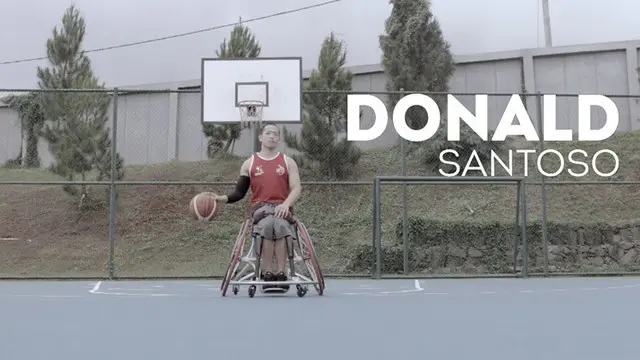 Berita video profil singkat Donald Santoso, atlet difabel basket yang pernah memperkuat tim kursi roda Phoenix Suns.