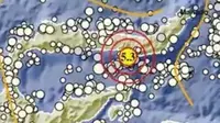 Gempa Magnitudo 5,3 mengguncang wilayaj Bone Bolango Gorontalo, Selasa pagi (12/8/2025), pukul 09.14.12 WIB. (Liputan6.com/ Dok BMKG)