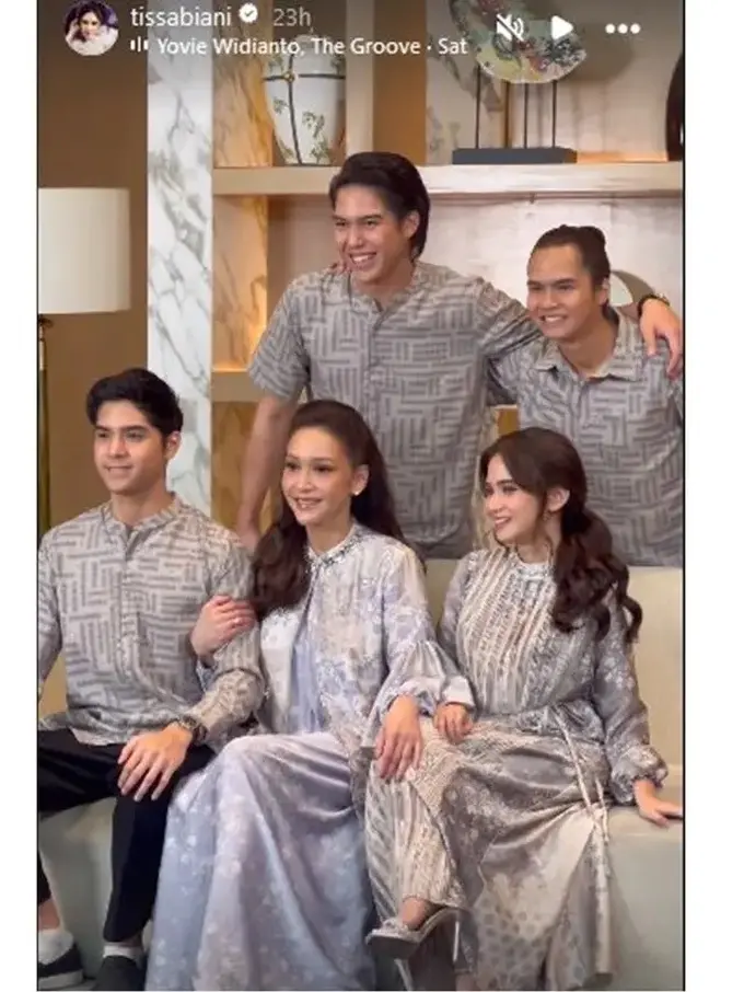 Potret Maia Estianty bersama Al El Dul dan Tissa Biani (Sumber: Instagram/@tissabiani)