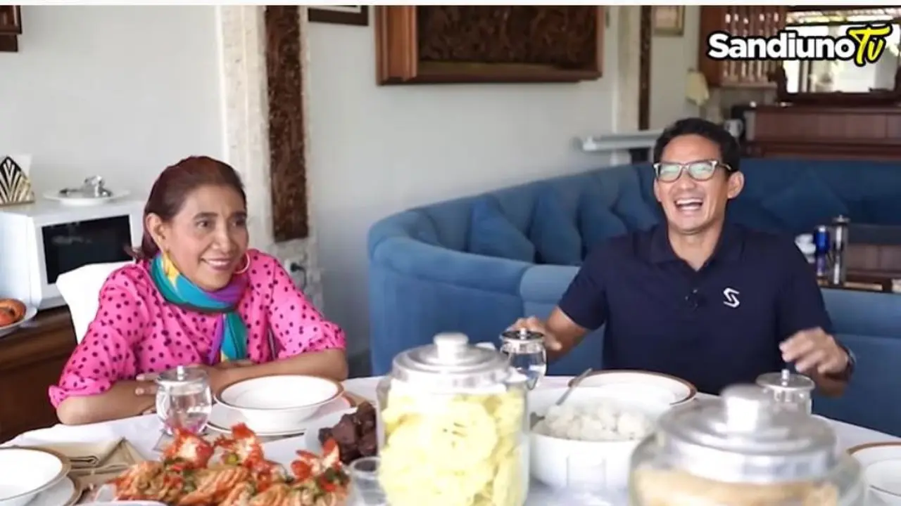 Sambangi Rumah Susi Pudjiastuti, Sandiaga Uno Dimasaki Makanan Favoritnya