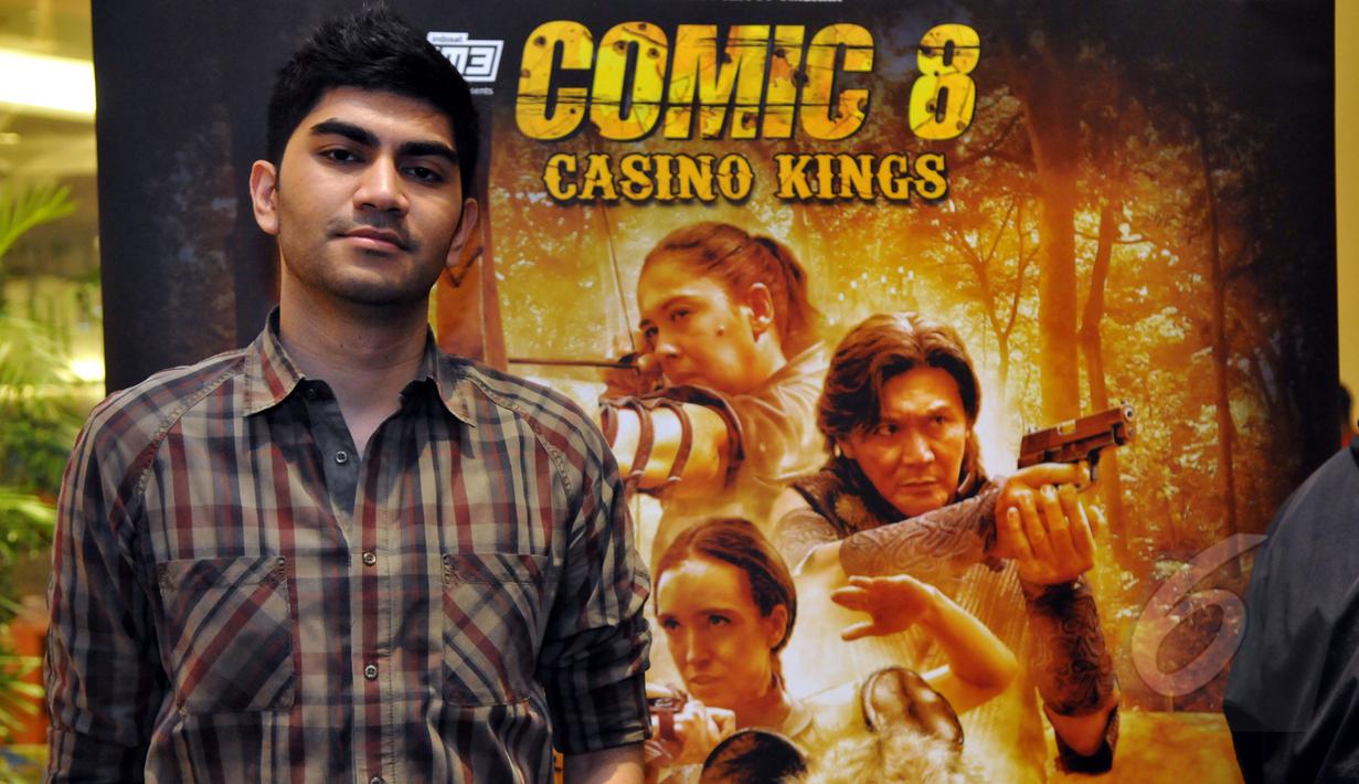 Gandhi Fernando saat menghadiri trailer film Comic 8: Casino King's di Kemang Village XXI, Kemang, Jakarta Selatan, Rabu (15/4/2015). (Liputan6.com/Panji Diksana)