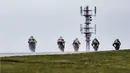 Hujan deras mengguyur Sirkuit Autodrom Brno saat balapan MotoGP digelar, Minggu, (21/8/2016). (EPA/Filip Singer)