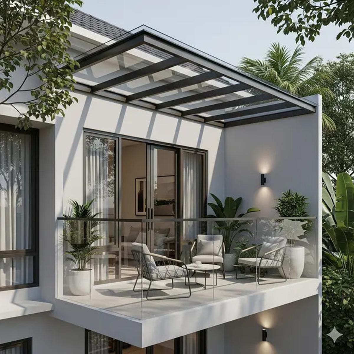10 Model Teras Rumah Minimalis dengan Balkon Mungil, Nyaman untuk Nongkrong dan Bersantai