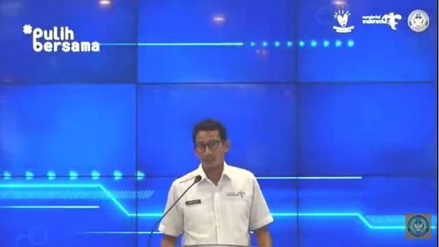 Menparekraf Sandiaga Uno di Weekly Press Briefing